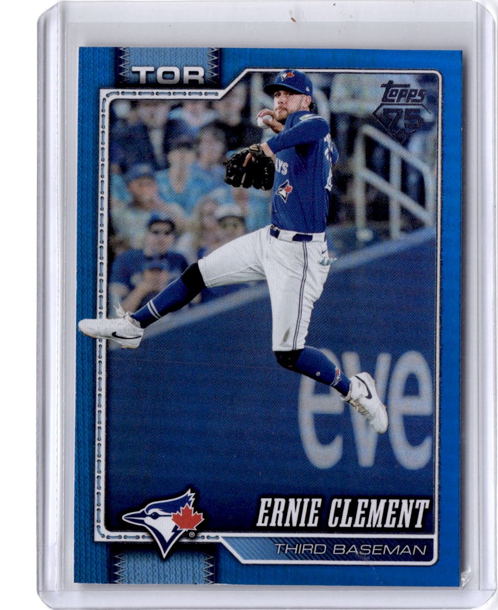 2026 Topps #505 Ernie Clement Blue Rainbow Foil #/150
