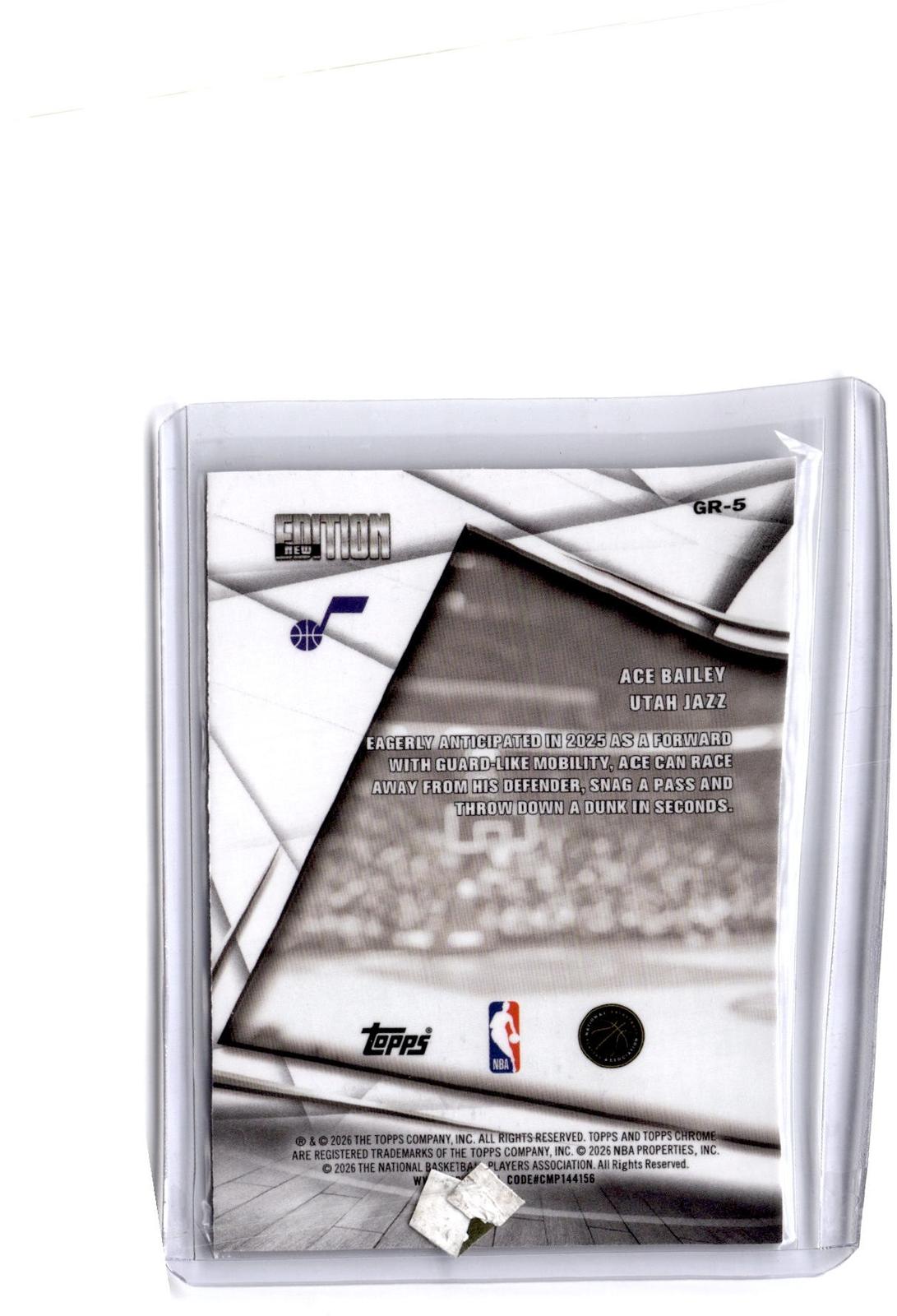 2025-26 Topps Chrome Update #GR-5 Ace Bailey New Editions