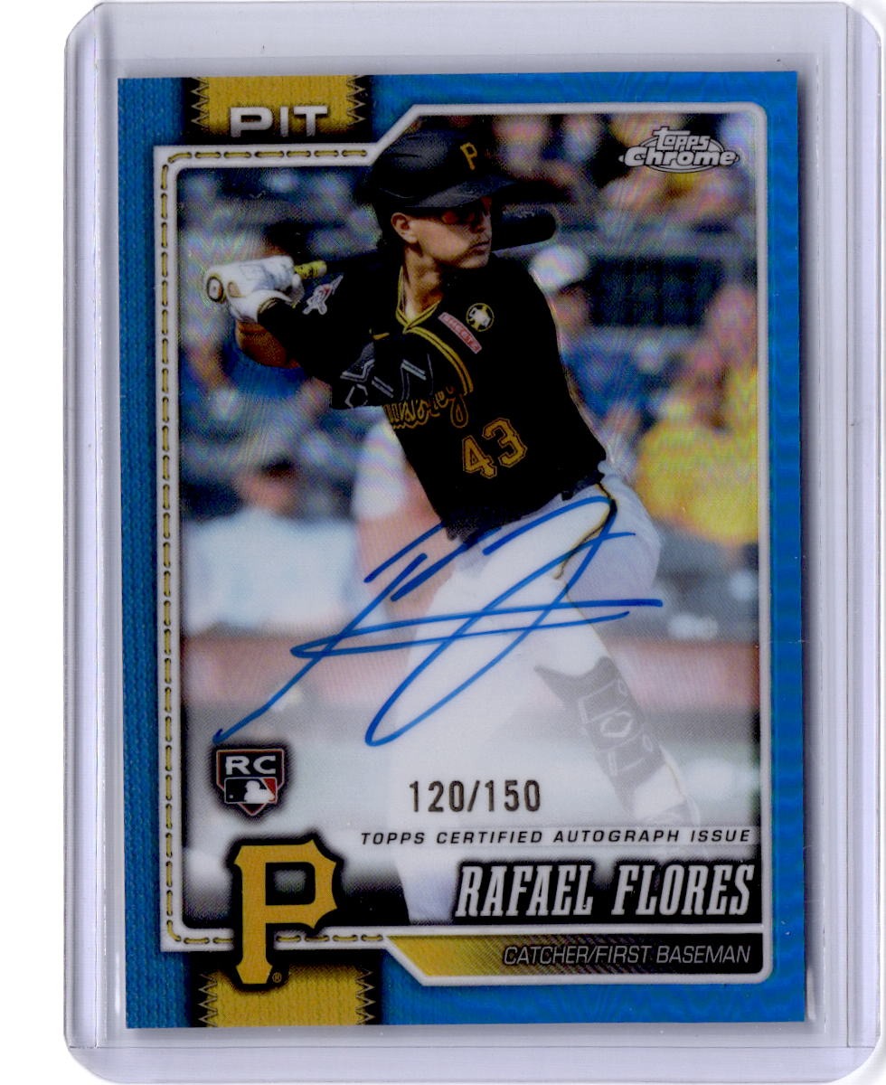 2026 Topps Chrome #RA-RF Rafael Flores Rookie Autographs Blue Refractor #/150