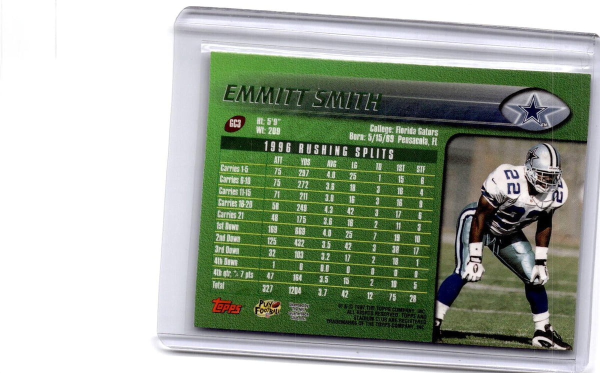 1997 Stadium Club #GC3 Emmitt Smith Offensive Strikes