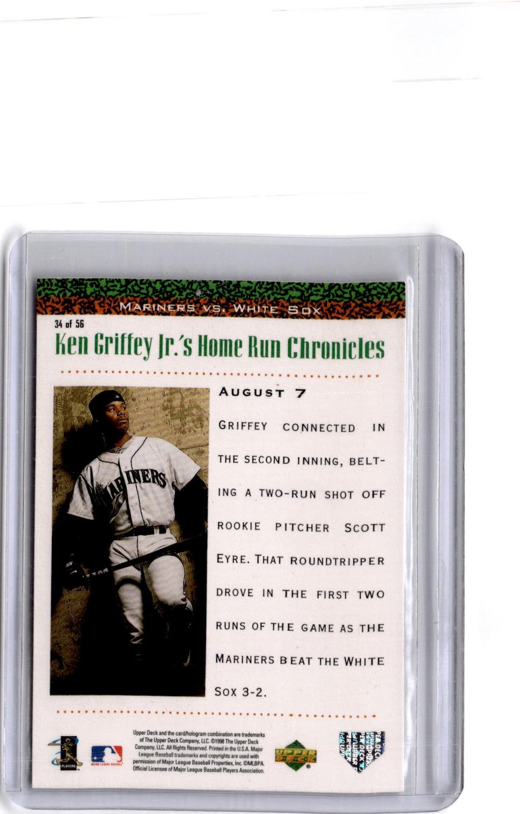 1998 Upper Deck #34 Ken Griffey Jr. Ken Griffey Jr.'s Home Run Chronicles