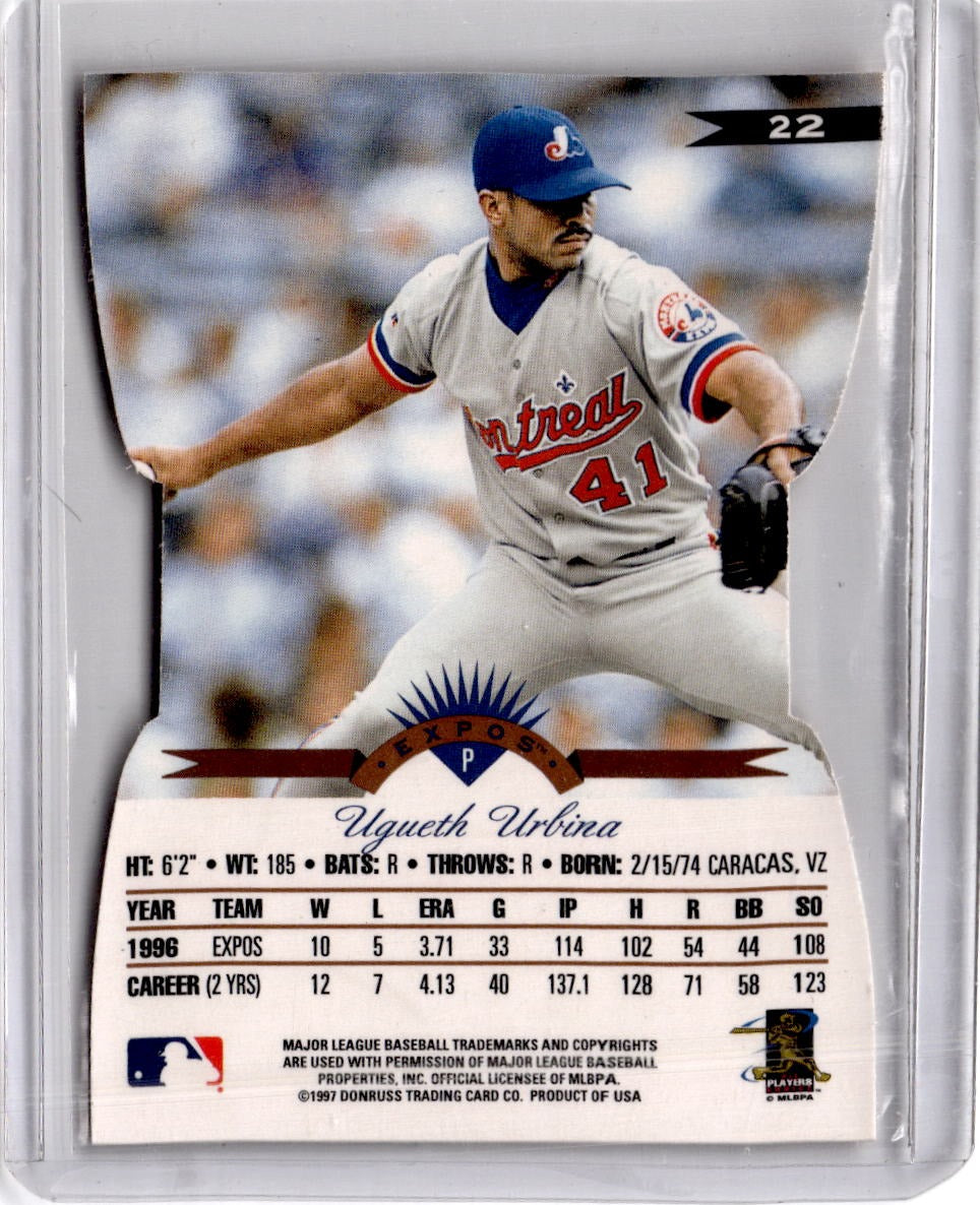 1997 Leaf #22 Ugueth Urbina Fractal Matrix Die Cut X-Axis