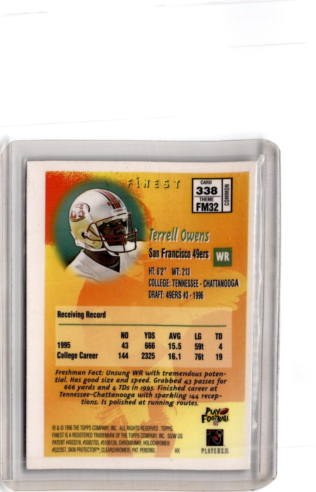 1996 Finest #338 Terrell Owens