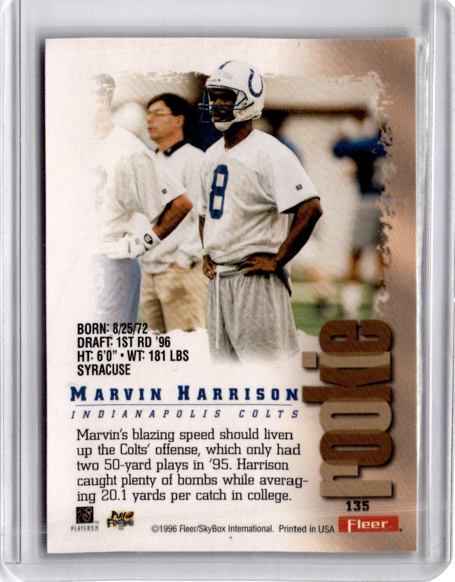 1996 Fleer Metal #135 Marvin Harrison