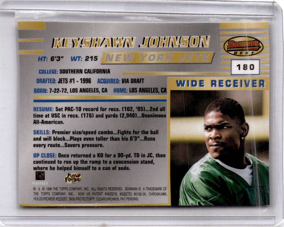 1996 Bowman's Best #180 Keyshawn Johnson