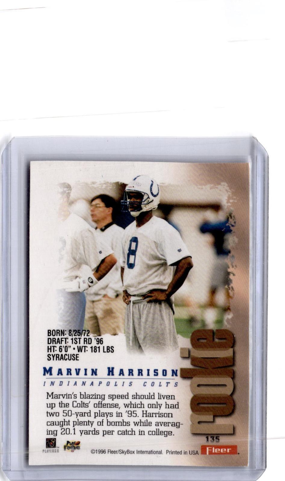1996 Fleer Metal #135 Marvin Harrison