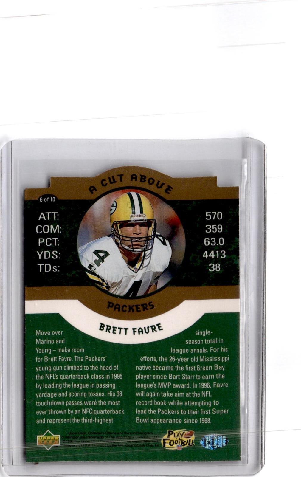 1996 Collector's Choice #6 Brett Favre A Cut Above