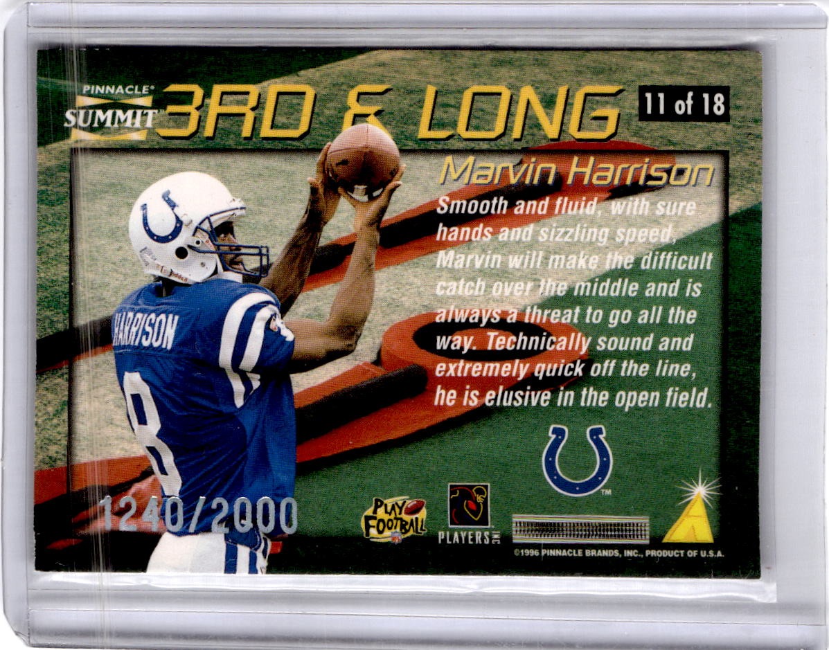1996 Summit #11 Marvin Harrison Third and Long Promos