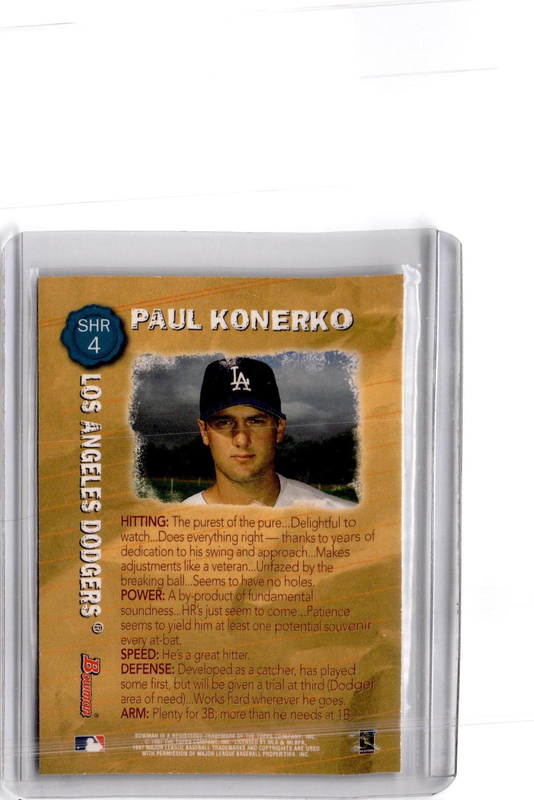 1997 Bowman #SHR 4 Paul Konerko Scout's Honor Roll