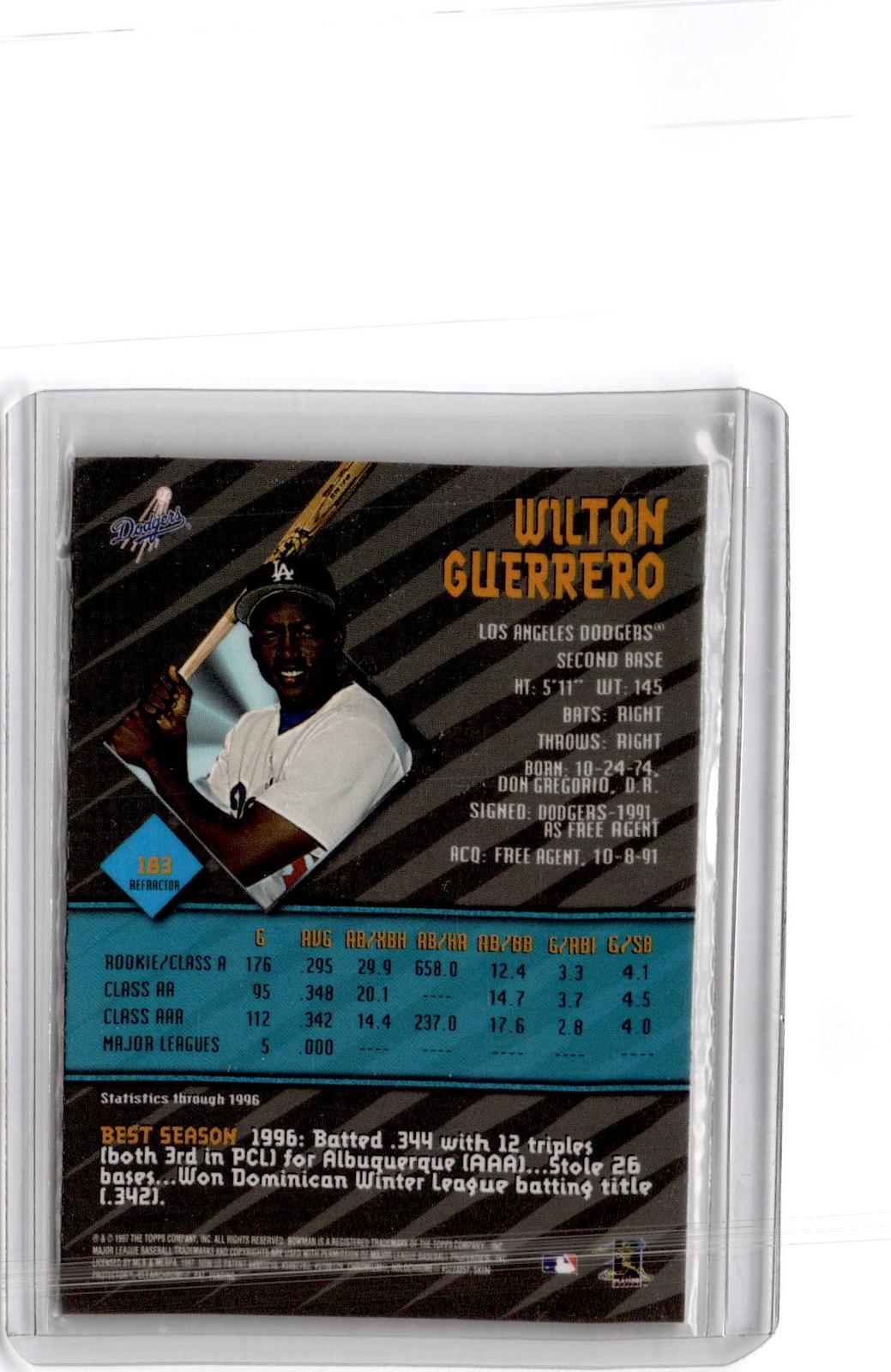 1997 Bowman #BBP 11 Wilton Guerrero Bowman's Best Preview Refractor