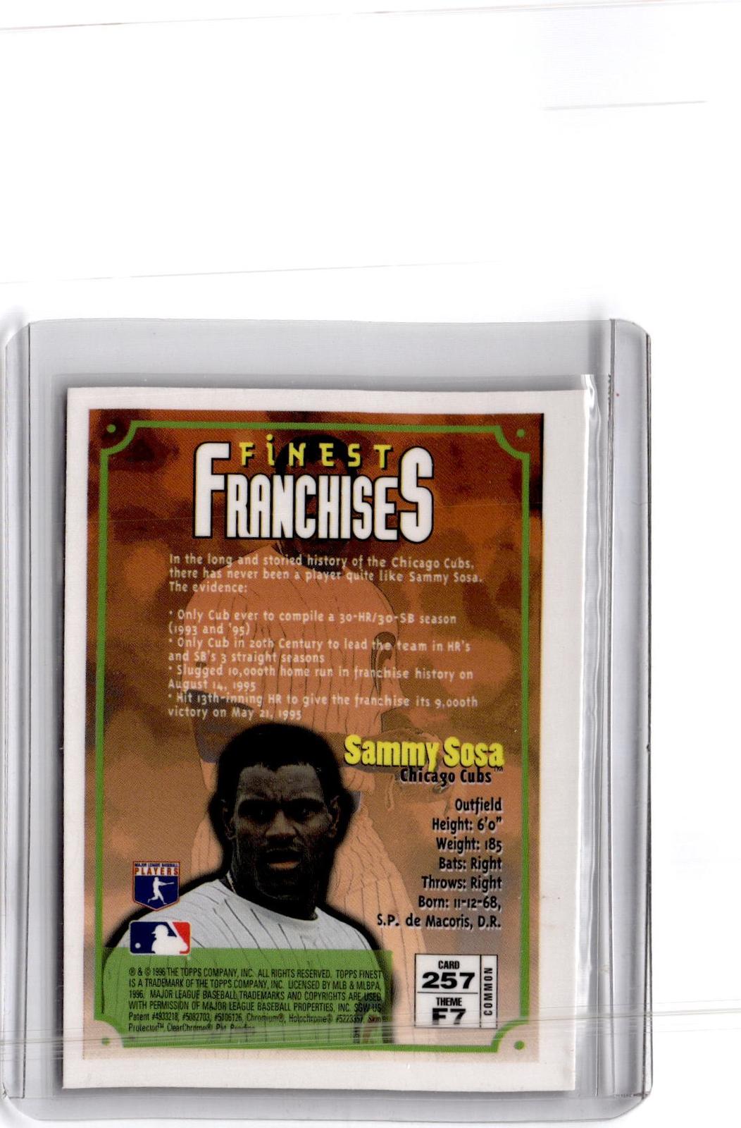 1996 Finest #257 Sammy Sosa