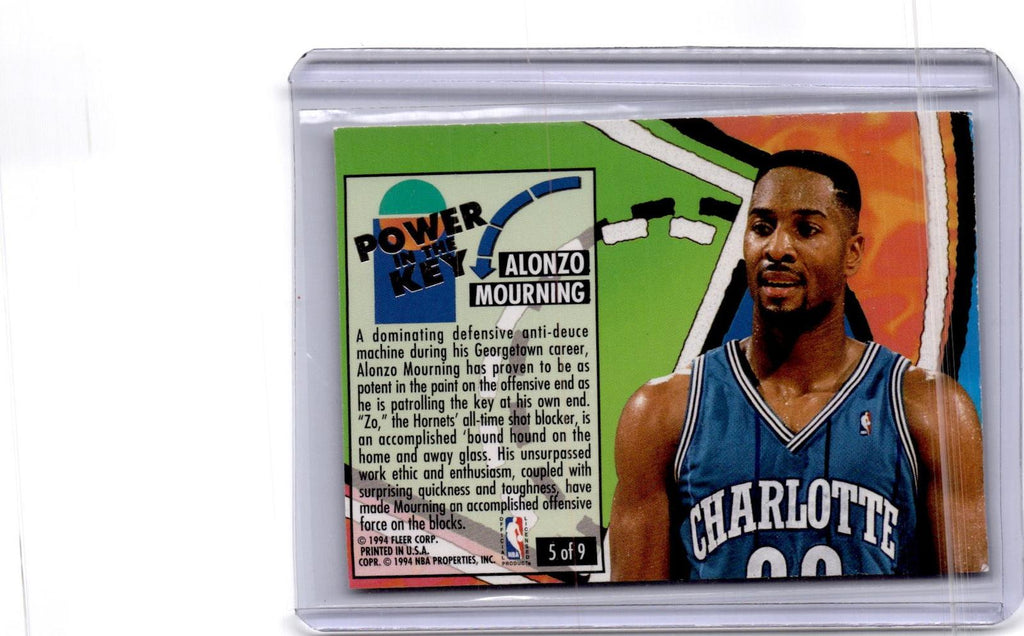 1993-94 Ultra #5 Alonzo Mourning Power in the Key