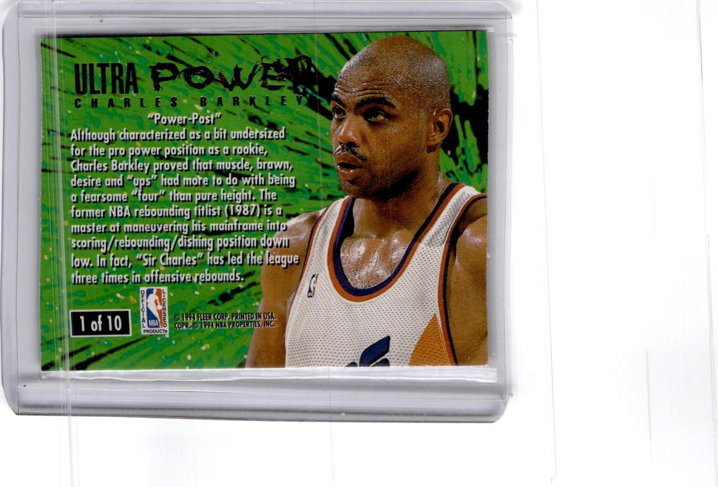 1994-95 Ultra #1 Charles Barkley Ultra Power