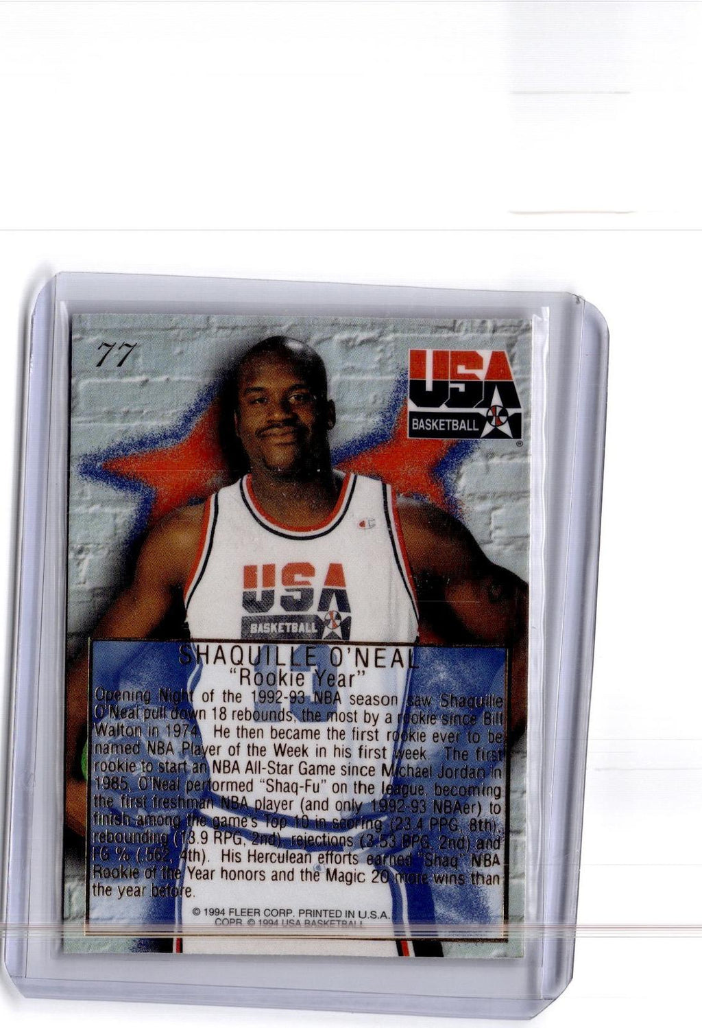 1994 Flair USA #77 Shaquille O'Neal