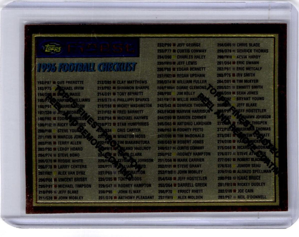 1996 Finest #359 Checklist: 192-358