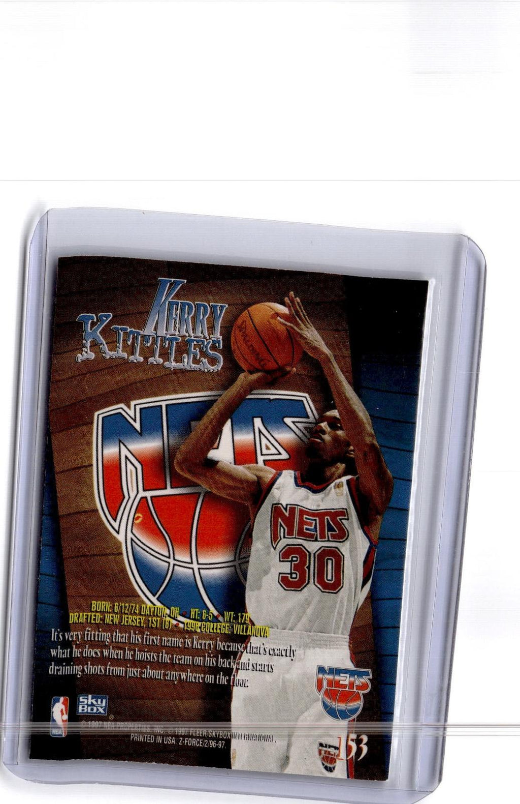 1996-97 SkyBox Z-Force #153 Kerry Kittles