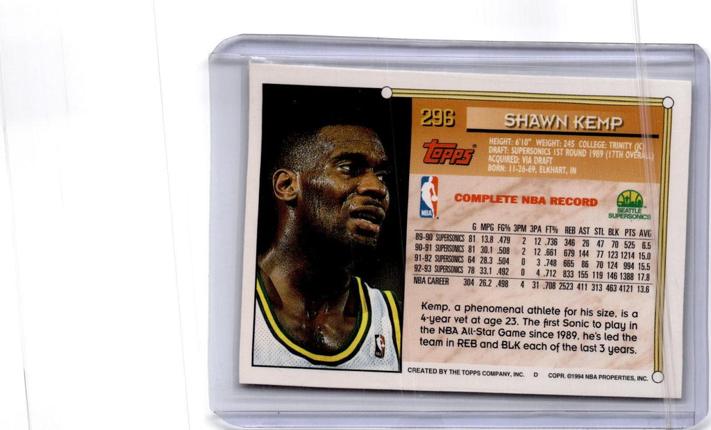 1993-94 Topps #296 Shawn Kemp Gold
