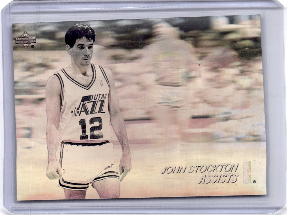 1991-92 Upper Deck #9 John Stockton Award Winner Holograms