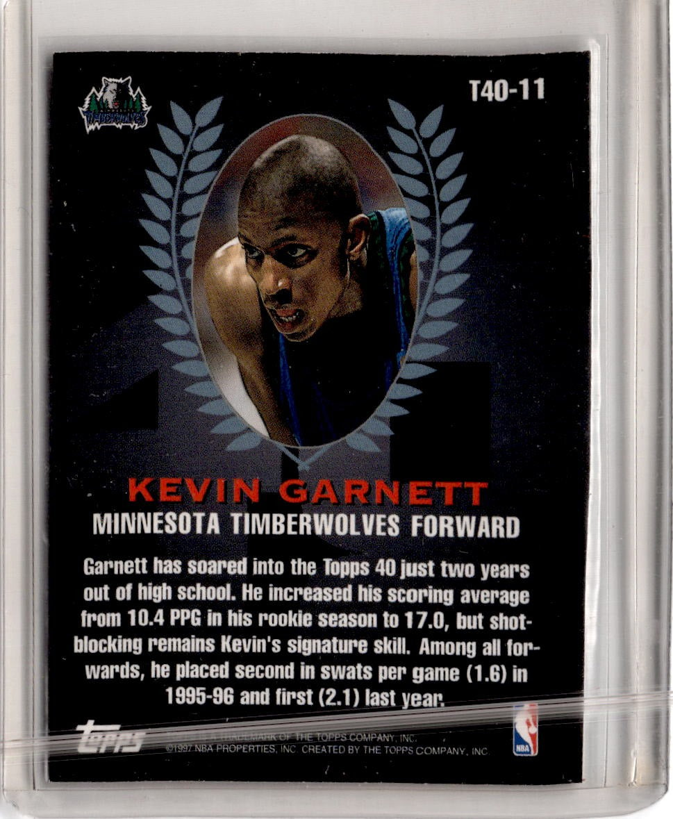 1997-98 Topps #T40-11 Kevin Garnett Topps 40