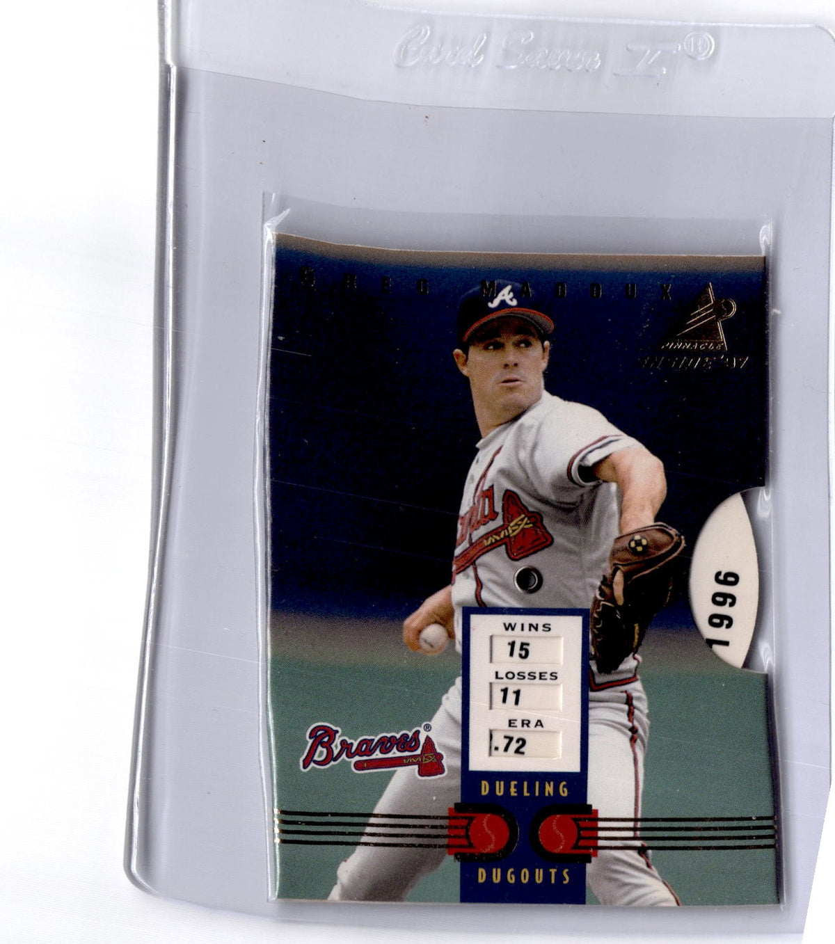 1997 Pinnacle Inside #15 Greg Maddux / Roger Clemens Dueling Dugouts