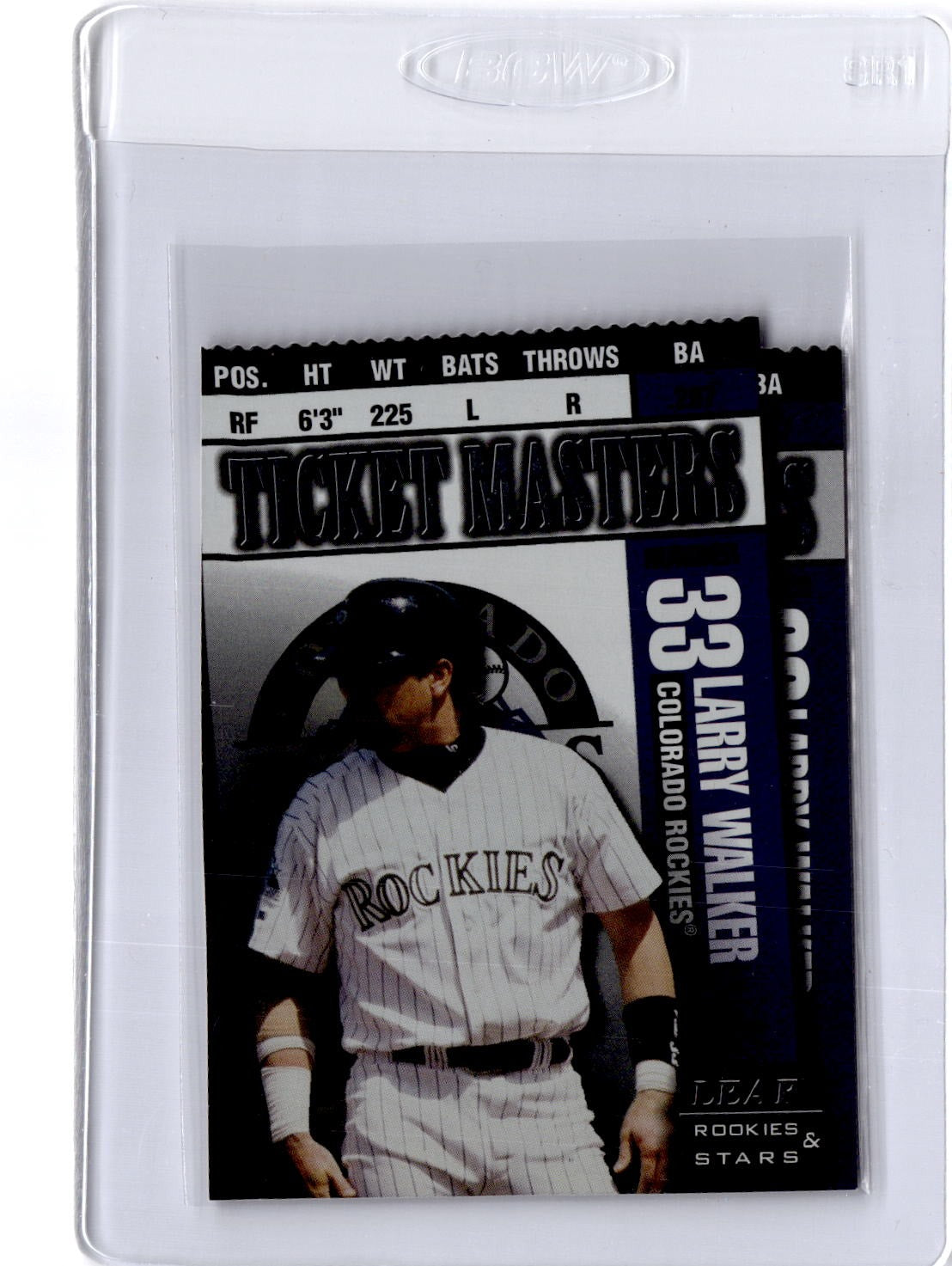 1998 Leaf Rookies & Stars #17 Larry Walker / Todd Helton Ticket Masters #/2500