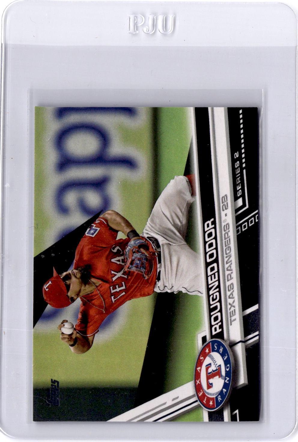 2017 Topps #666 Rougned Odor Black #/66
