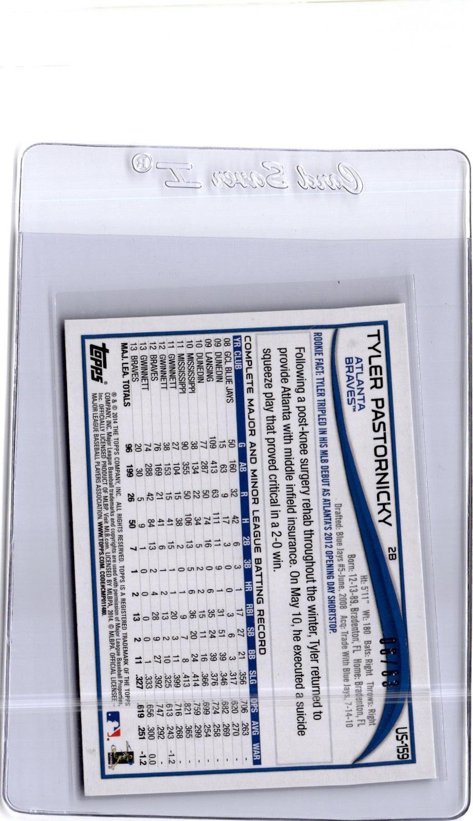 2014 Topps Update #US-159 Tyler Pastornicky Black #/63