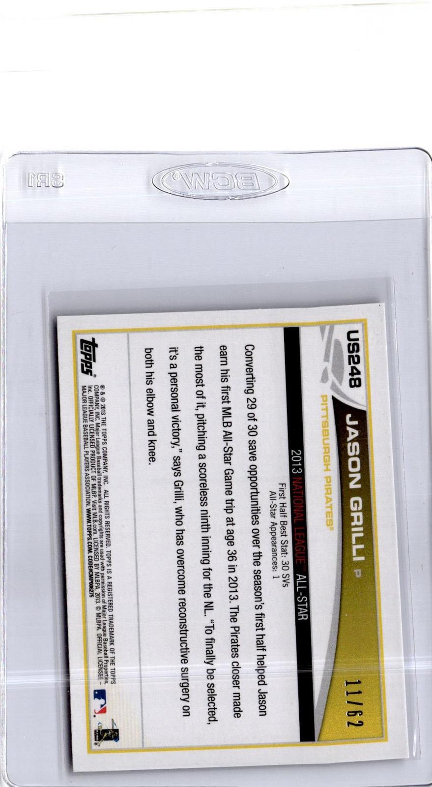 2013 Topps Update #US248 Jason Grilli Black #/62