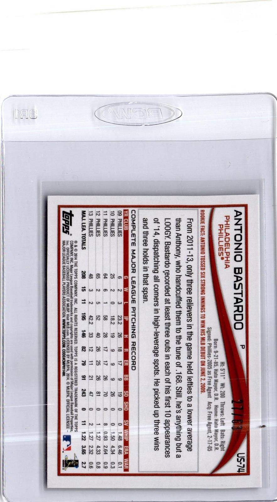 2014 Topps Update #US-74 Antonio Bastardo Black #/63