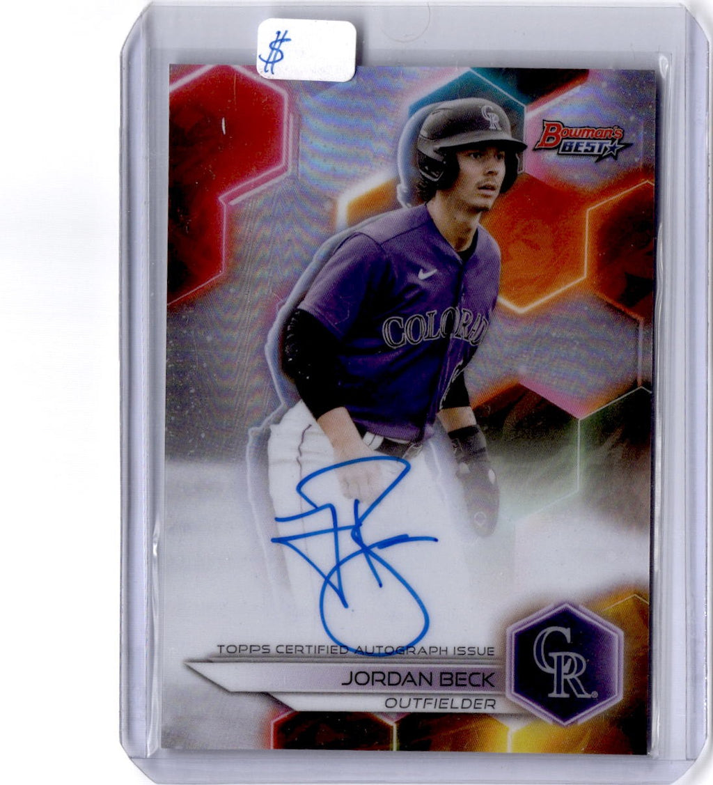 2023 Bowman's Best #B23-JBK Jordan Beck Best of 2023 Autographs Refractor