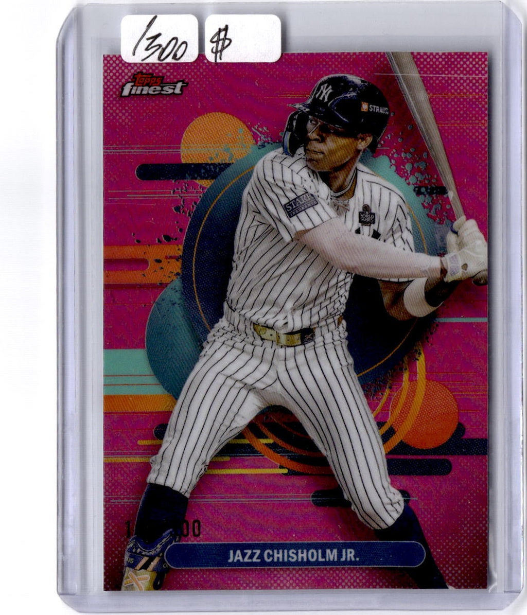 2025 Finest #187 Jazz Chisholm Jr. Magenta Refractor #/300