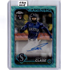 2024 Topps Chrome Update Jonatan Clase Autographs Aqua Wave Refractor #/199