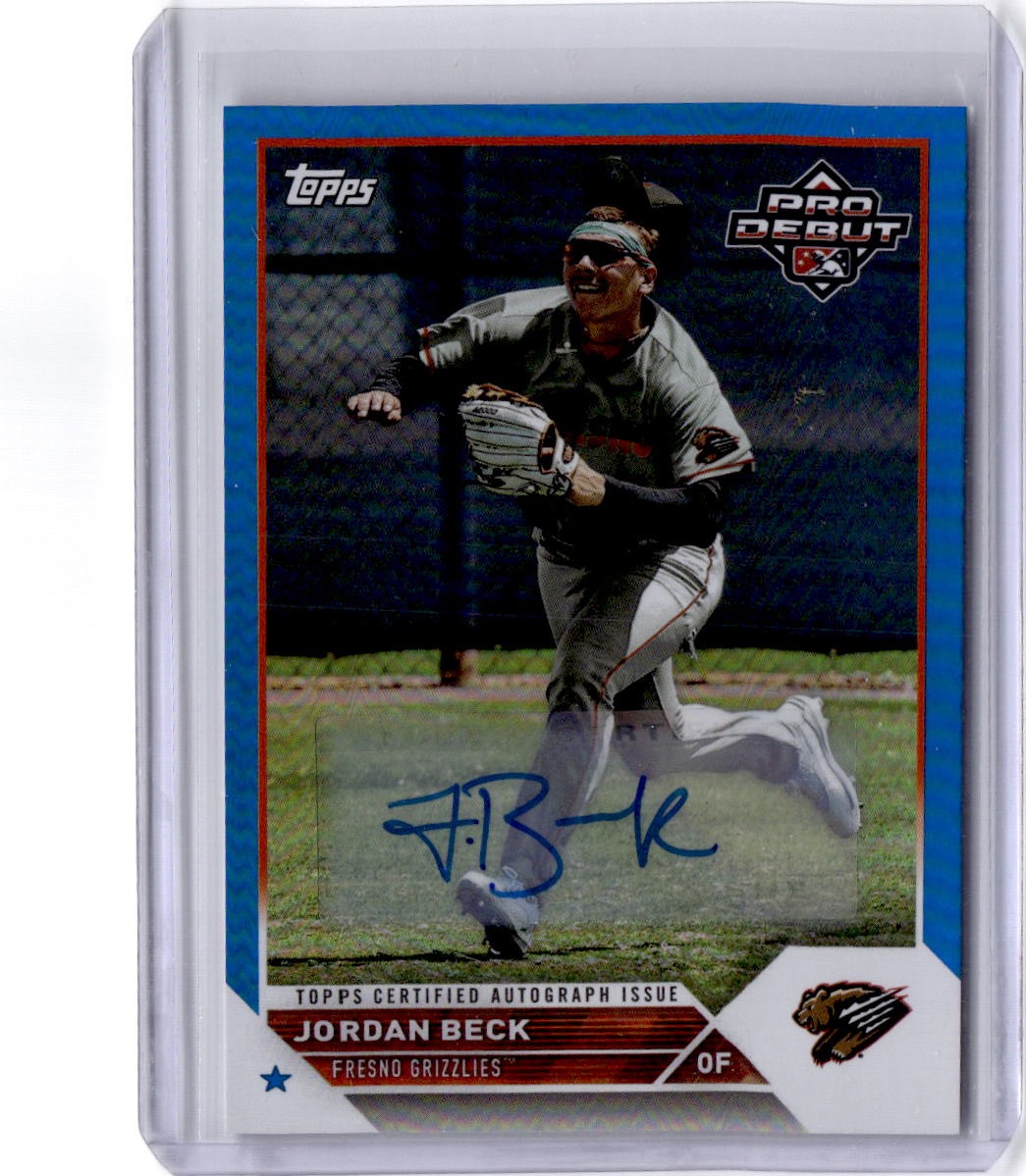 2023 Topps Pro Debut #PD-109 Jordan Beck Autographs Green #/99