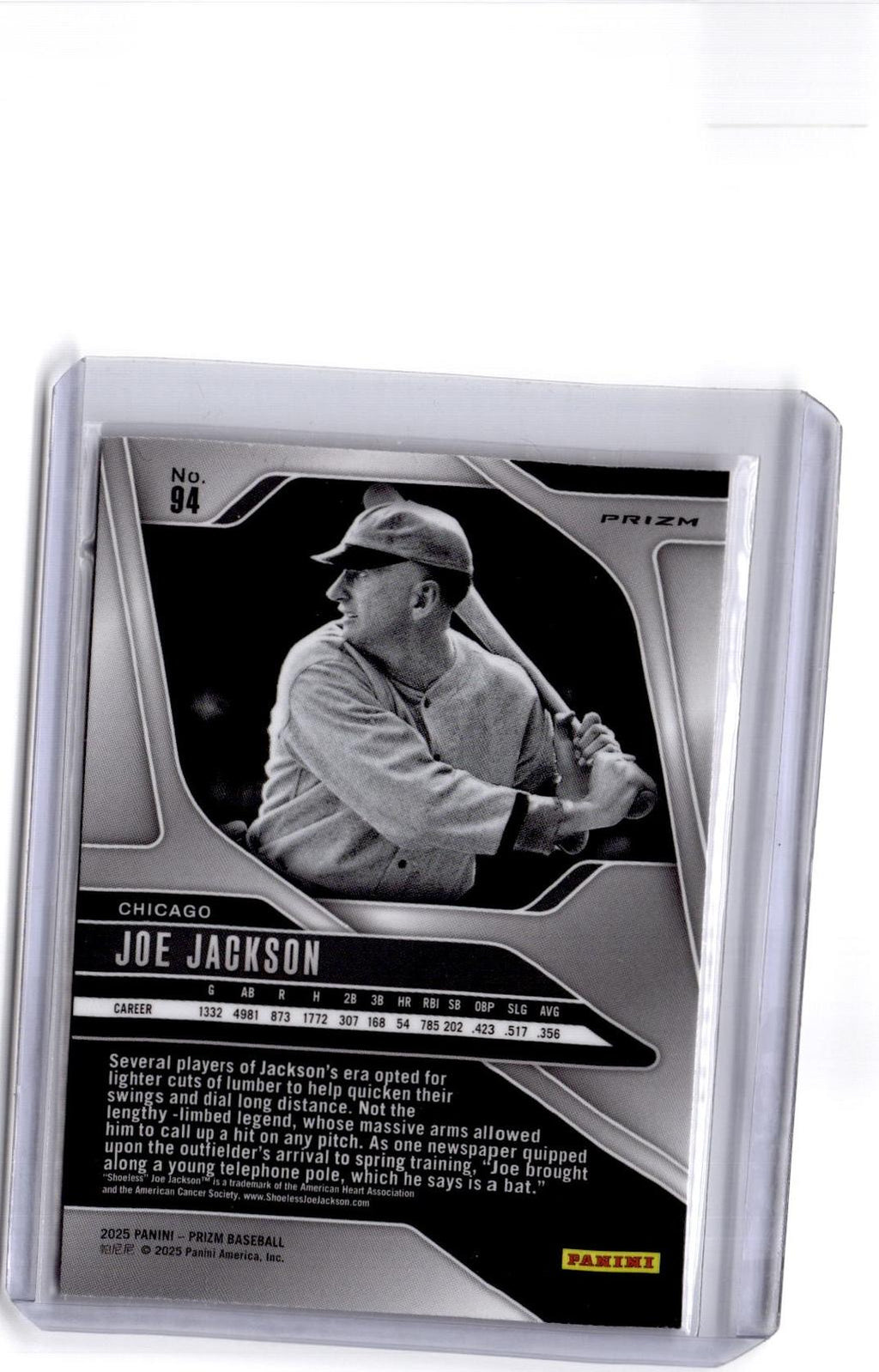 2025 Panini Prizm #94 Joe Jackson Red Ice Prizm
