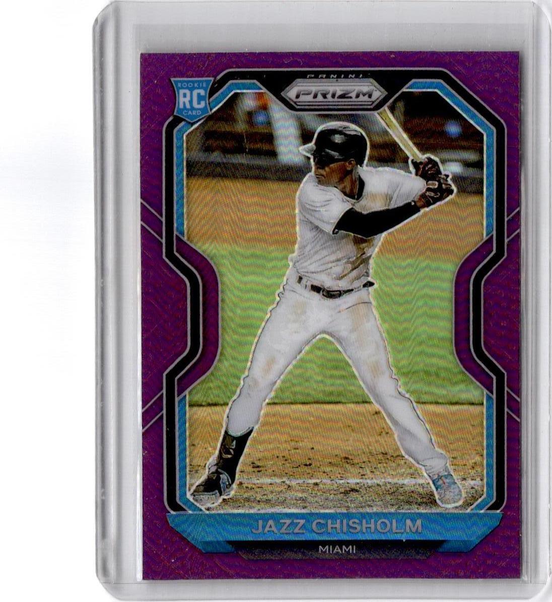 2021 Panini Prizm #136 Jazz Chisholm Purple Prizm