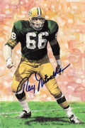 1990 Goal Line Hall of Fame Art Collection #55 Ray Nitschke Autograph #/5000