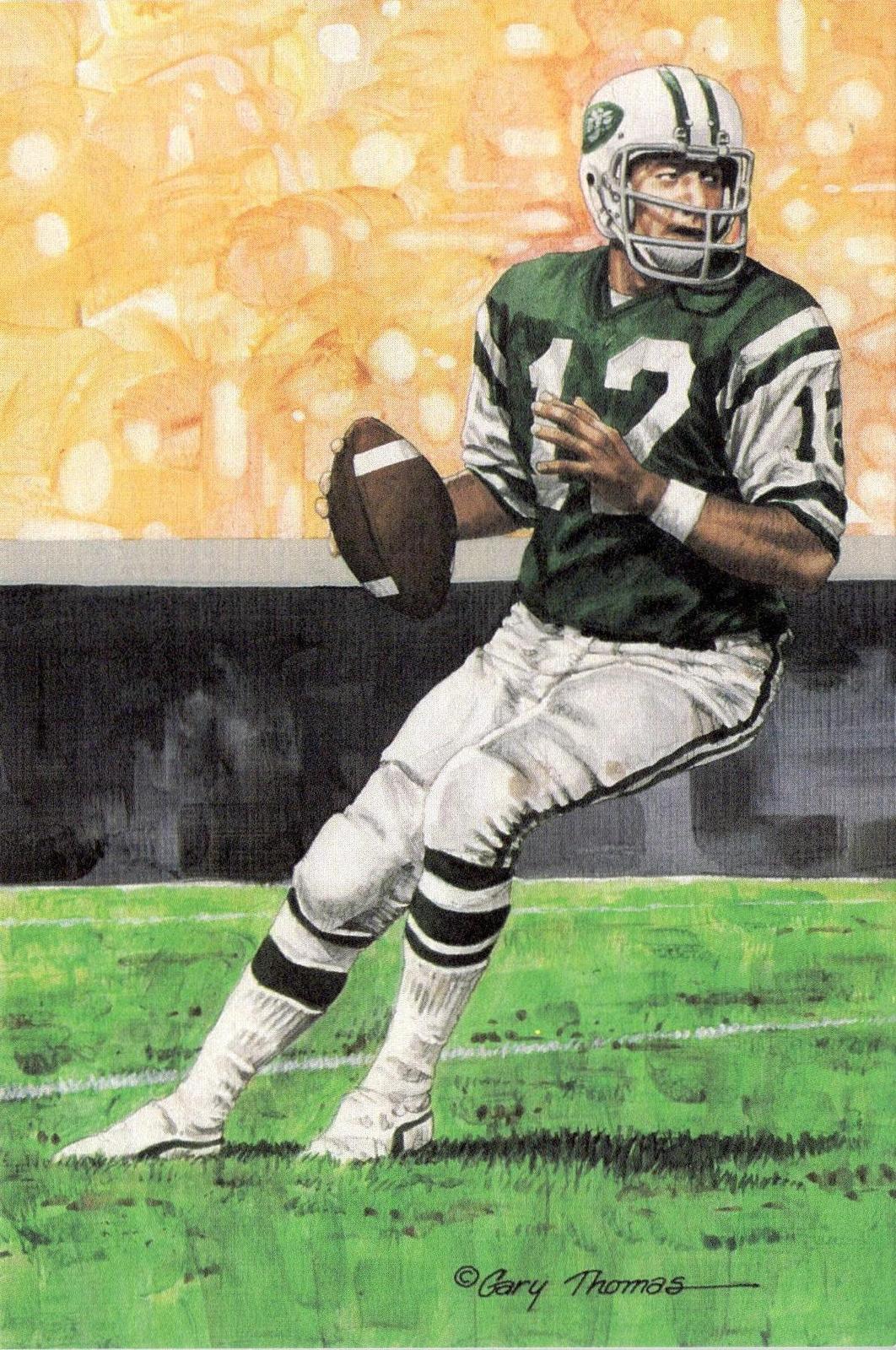 1990 Goal Line Hall of Fame Art Collection #54 Joe Namath #/5000