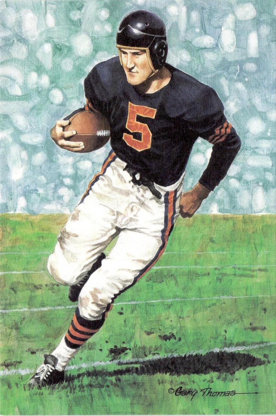 1990 Goal Line Hall of Fame Art Collection #51 George McAfee #/5000
