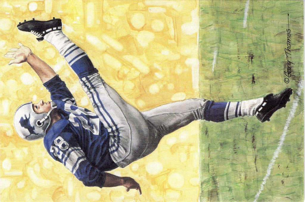 1990 Goal Line Hall of Fame Art Collection #47 Yale Lary #/5000