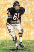 1990 Goal Line Hall of Fame Art Collection #42 Bill George #/5000