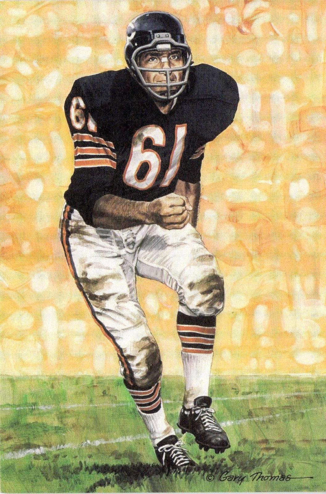 1990 Goal Line Hall of Fame Art Collection #42 Bill George #/5000
