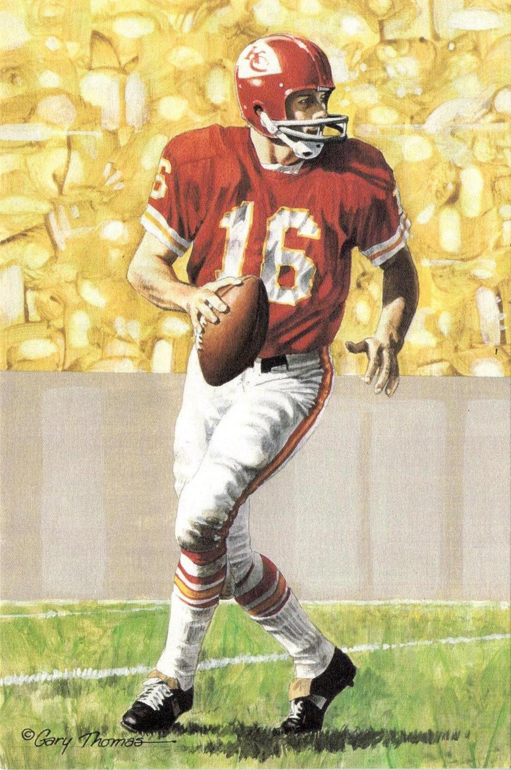 1990 Goal Line Hall of Fame Art Collection #38 Len Dawson #/5000