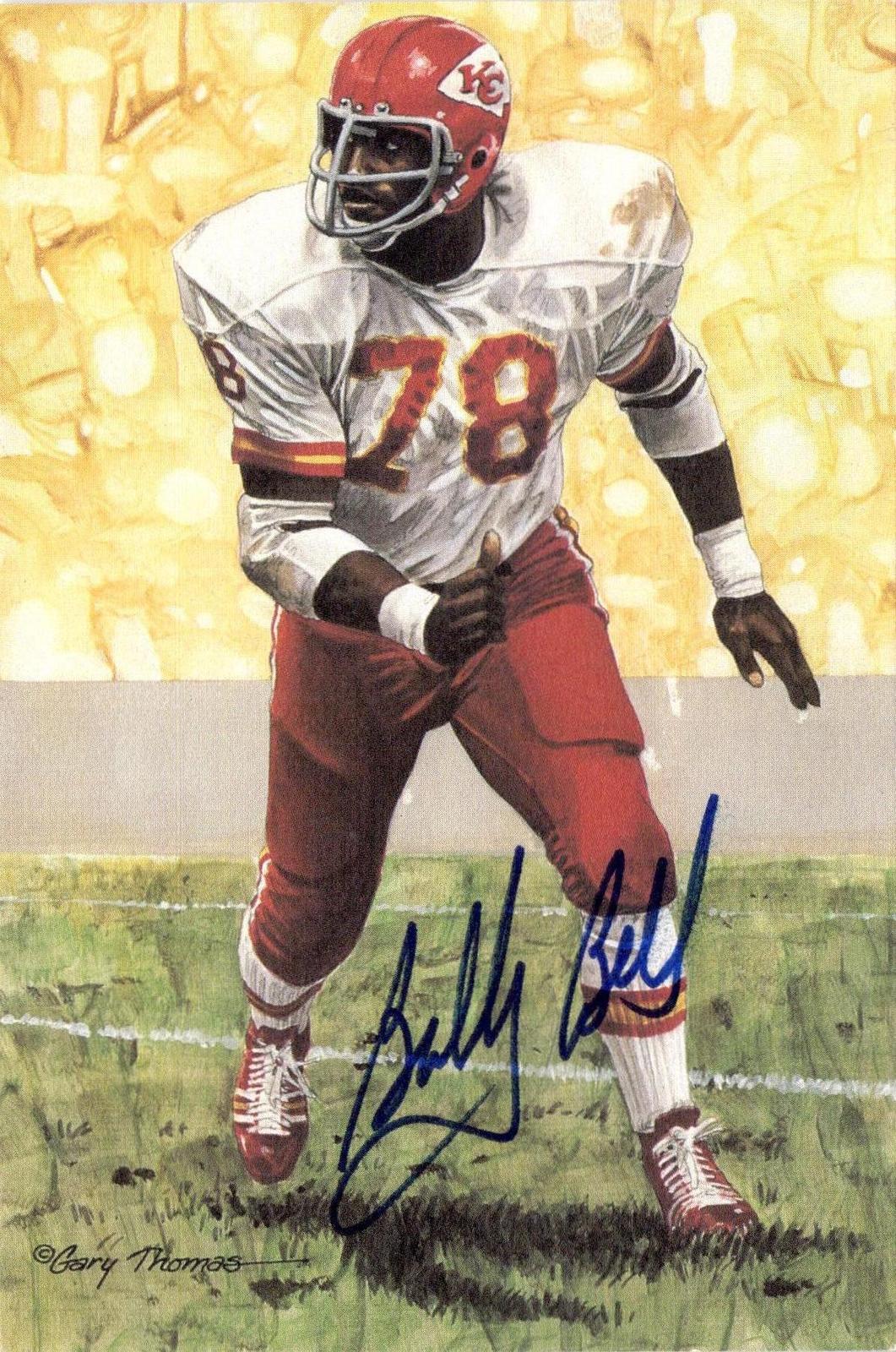 1990 Goal Line Hall of Fame Art Collection #32 Bobby Bell AUTO #/5000