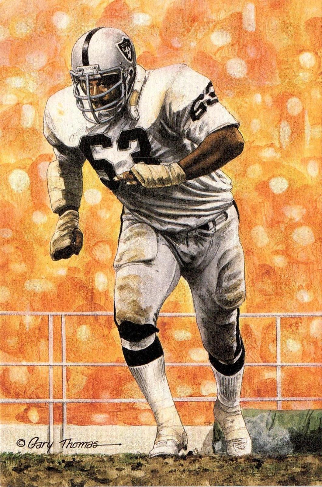 1992 Goal Line Hall of Fame Art Collection #118 Gene Upshaw #/5000