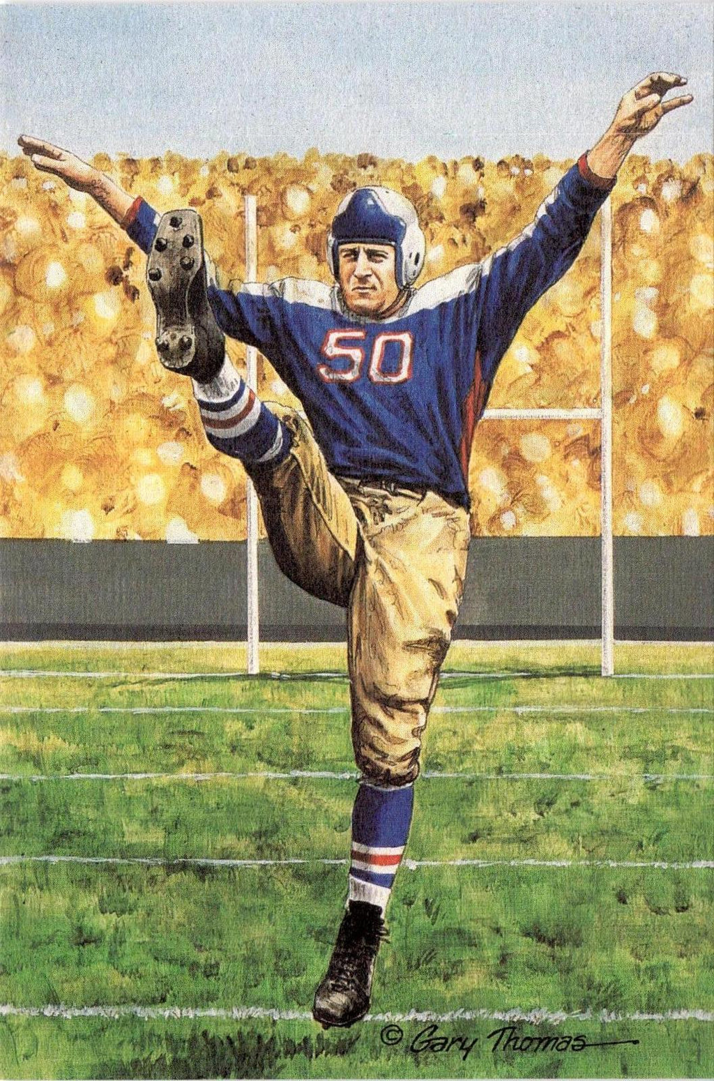 1992 Goal Line Hall of Fame Art Collection #117 Ken Strong #/5000