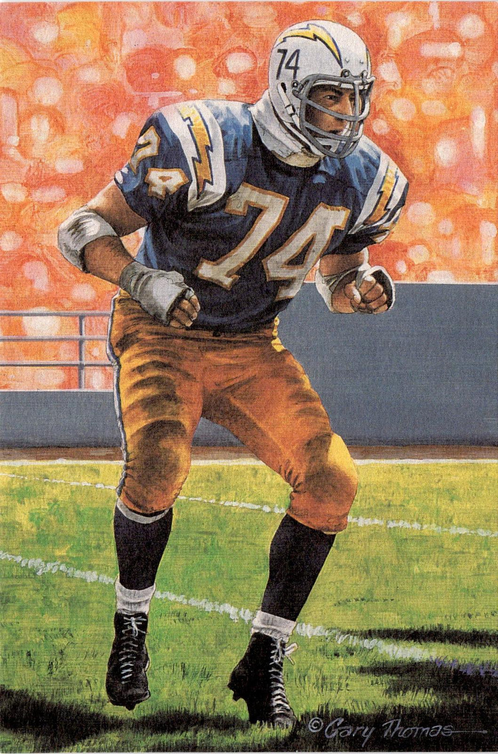 1992 Goal Line Hall of Fame Art Collection #110 Ron Mix #/5000