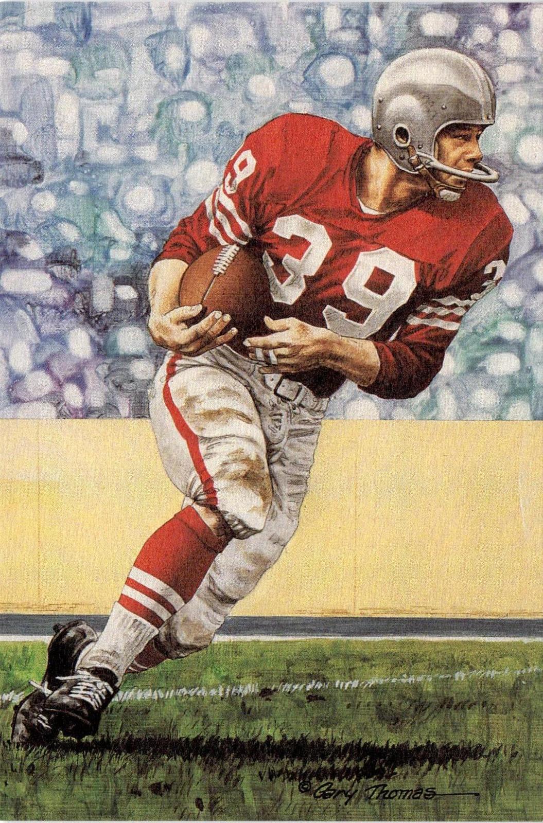 1992 Goal Line Hall of Fame Art Collection #108 Hugh McElhenny #/5000