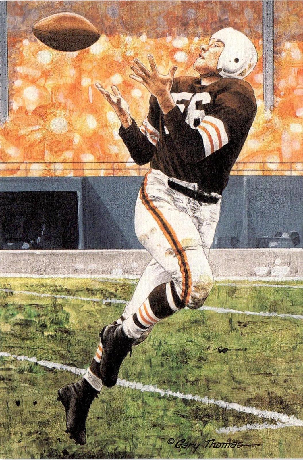 1992 Goal Line Hall of Fame Art Collection #105 Dante Lavelli #/5000