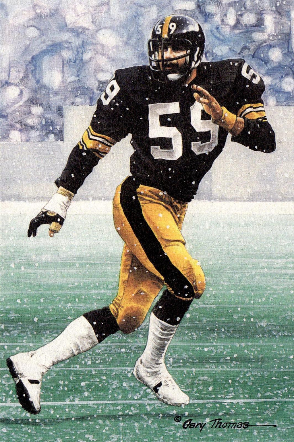 1992 Goal Line Hall of Fame Art Collection #102 Jack Ham #/5000