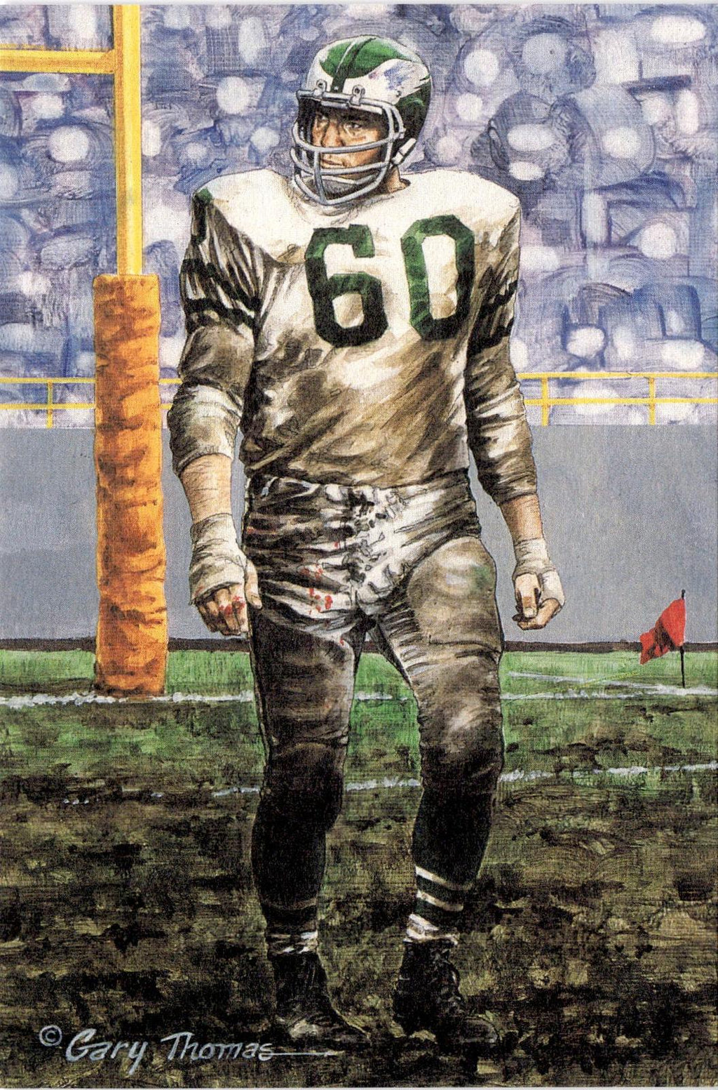 1992 Goal Line Hall of Fame Art Collection #94 Chuck Bednarik #/5000